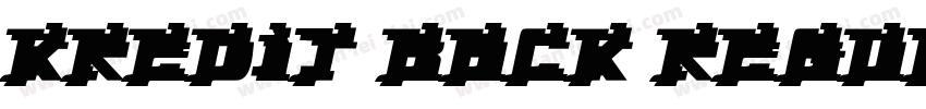 Kredit Back Regular字体转换